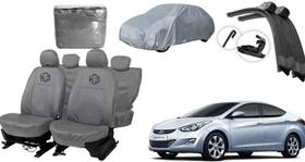 Kit capa couro cinza + capa anti poeira Elantra
