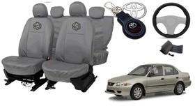 Kit capa couro cinza Corolla 98-03 + ótimo acabamento