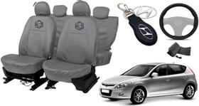 Kit capa couro cinza i30 07-12 +volante conforto