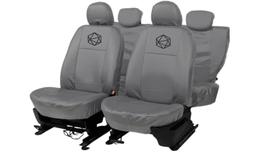 Kit capa couro cinza Optima 2012 a 2016 chaveiro + volante