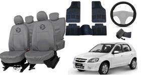 Kit capa couro cinza + tapete e volante p/ Celta Kit capa couro cinza + tapete e volante p/ Celta