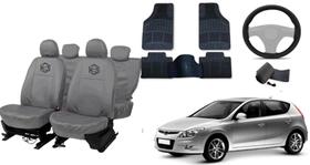 Kit capa couro cinza + volante e tapete para i30 Kit capa couro cinza + volante e tapete para i30