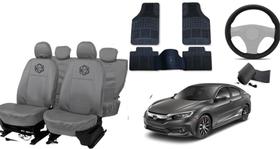 Kit capa couro Civic 16-21 +tapete brinde volante Kit capa couro Civic 16-21 +tapete brinde volante