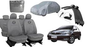Kit capa couro Corolla 03-08 + anti-poeira completo