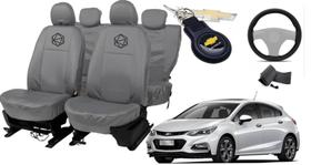 Kit capa couro Cruze + chaveiro brinde + acabamento fino