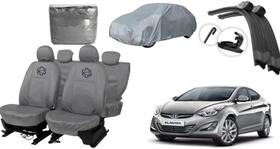 Kit capa couro Elantra + proteção UV e capa externa