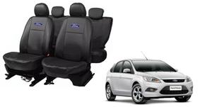 Kit capa couro Focus 10-15 proteção contra sujeira e líquidos