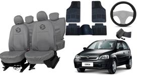 Kit capa couro impermeável Corsa + tapete e volante Kit capa couro impermeável Corsa + tapete e volante