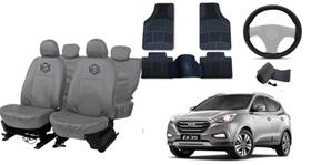 Kit capa couro IX 16-20 + tapete reforçado + volante