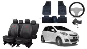 Kit capa couro Jac J2 2016-2024 + tapete e brisa