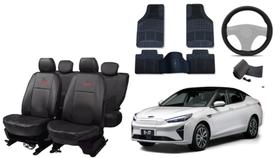 Kit Capa Couro JAC J7 + Tapete e Proteção de Volante
