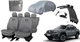 Kit capa couro + limpador parabrisa p/ Oroch 17-23 Kit capa couro + limpador parabrisa p/ Oroch 17-23