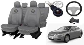 Kit capa couro luxo Camry 04-13 + chaveiro e capa volante Kit capa couro luxo Camry 04-13 + chaveiro e capa volante