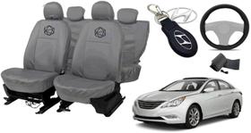 Kit capa couro luxo Sonata 10-13 +brinde exclusivo