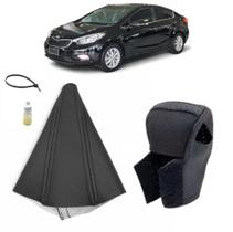 Kit Capa Couro Manopla E Forro Coifa Alavanca Câmbio Automático Cerato 2014 Á 2019 Kit Capa Couro Manopla E Forro Coifa Alavanca Câmbio Automático Cerato 2014 Á 2019