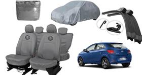 Kit capa couro Ônix 16-19 + capa reforçada + limpador