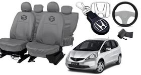 Kit capa couro p/ Fit 03-08 + brinde exclusivo