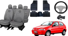 Kit capa couro p/ Palio 96-99 com volante e tapete