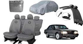 Kit capa couro premium Opala 68-92 + limpador top