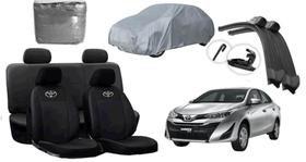 Kit capa couro + proteção banco + capa externa