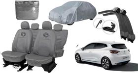 Kit capa couro + proteção externa Clio 2018-2023