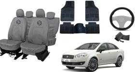 Kit capa couro sob medida Linea 08-16 + volante + tapete Kit capa couro sob medida Linea 08-16 + volante + tapete