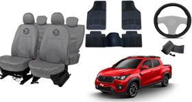 Kit capa couro Strada 19-24 conforto + estilo total