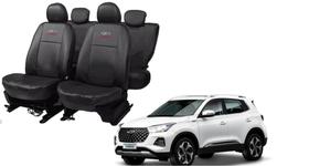 Kit Capa Couro Tiggo 5X Pro 2019 a 2024 Proteção Contra Sujeira