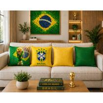 Kit Capa de Almofada Torcedor Apaixonado Decoração 45 x 45 4peças Kit Capa de Almofada Torcedor Apaixonado Decoração 45 x 45 4peças