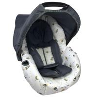 Kit capa de bebê conforto e redutor - espaço cinza