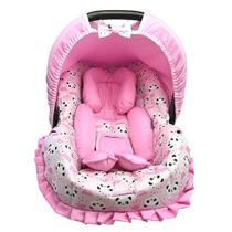 Kit capa de bebê conforto e redutor - panda c/ rosa - ALAN PIERRE BABY