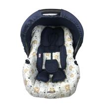 Kit capa de bebê conforto e redutor - urso azul