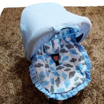 Kit Capa de Bebê Conforto + Protetor de Cinto + Capota Solar 100% Algodão
