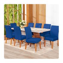 Kit Capa De Cadeira 12 Unidades Mesa de Jantar Malha Gel Várias Cores