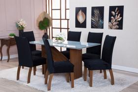 Kit Capa De Cadeira 6 Peças Aveludada Suede 100% Poliéster Super Queima de Estoque!