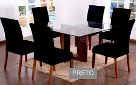 Kit Capa De Cadeira De Jantar 8 Lugares Super Resistentes Malha gel Com Elastico
