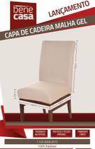 Kit Capa de Cadeira Malha Gel - 4 unidades - Marrom - Bene Casa