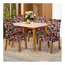 Kit Capa De Cadeiras Estampadas 4 Lugares Malha Gel Várias Estampas Kit Capa De Cadeiras Estampadas 4 Lugares Malha Gel Várias Estampas