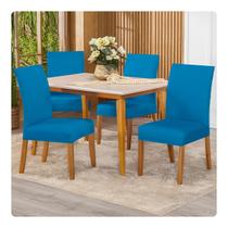 Kit Capa De Cadeiras Sala de Jantar 04 Unidades Malha Gel Turquesa Kit Capa De Cadeiras Sala de Jantar 04 Unidades Malha Gel Turquesa