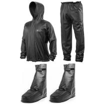 Kit Capa de Chuva Delta Flex Com Capuz Impermeável + Polaina Delta Bota Pvc Impermeável