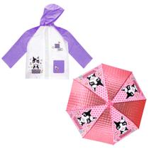 Kit Capa De Chuva + Guarda-Chuva Com Estampa Da Rebecca Bonbon C/Apito Divertido - Ideal Para Proteger Da Chuva - Semax