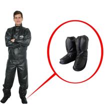 Kit Capa de Chuva Motoqueiro Masc Protercapas Serrana M + Sobre Bota Tamanho M Kit Capa de Chuva Motoqueiro Masc Protercapas Serrana M + Sobre Bota Tamanho M