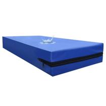 Kit Capa de Colchão Solteiro Impermeável Hospitalar com Zíper Azul/Bege/Cinza+ Fronha
