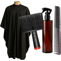 Kit Capa De Corte + Borrifador + Pente Carbono + Espanador Kit Capa De Corte + Borrifador + Pente Carbono + Espanador