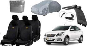 Kit Capa de Couro Agile 2009-2016 + Capa de Cobrir + Limpador de Parabrisa para Conforto e Segurança Kit Capa de Couro Agile 2009-2016 + Capa de Cobrir + Limpador de Parabrisa para Conforto e Segurança