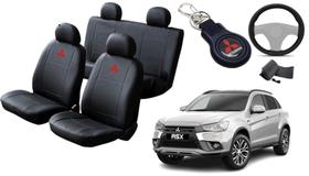 Kit Capa de Couro ASX 2018 a 2021 + Chaveiro + Capa de Volante: Interior Renovado