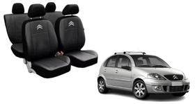 Kit Capa de Couro C3 2011 Proteção Completa Bancos