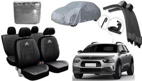 Kit Capa de Couro C4 Cactus 2018 a 2025 com Capa de Cobertura Premium e Limpador de Parabrisa
