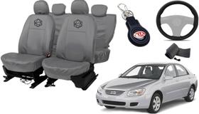 Kit Capa de Couro Cerato 2003-2008 + Chaveiro e Volante