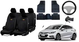 Kit Capa de Couro Cruze 2017-2022 + Tapete + Capa de Volante de Alta Durabilidade